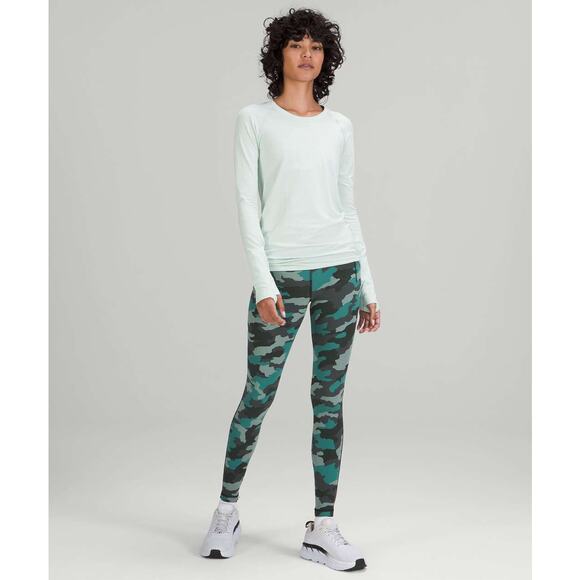 LULULEMON Swift Speed High-Rise Tight 28" Heritage 365 Camo Tidewater Teal {K35} - Picture 2 of 6
